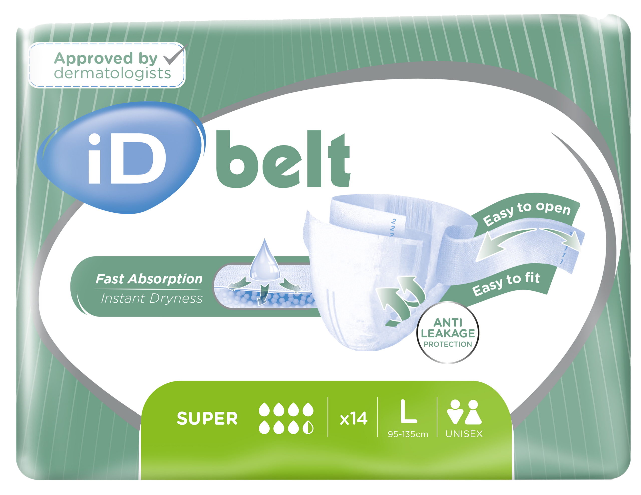 beltsuperL iD Belt Super Large L 95–135 cm – 14 protections avec ceinture – Image 1